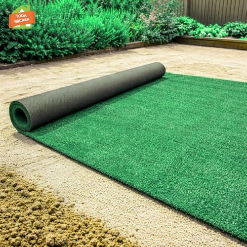 Color Carpet Pasto Sintetico Garden con medida de 5.0x2.0 metros. Altura de 7mm. Color Verde