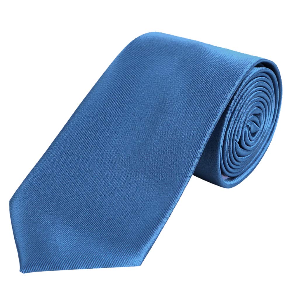 DonDon tie for men 7 cm classical handmade business tie blue for the office or for festive events