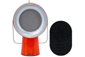 Airhood Wireless Portable Kitchen Exhaust Fan | Range Hood with 5 Activated Charcoal Air Filters & Stainless-steel Oil Filter | Easy to Clean - Ideal for Indoor Cooktop Use (Cadmium Orange)