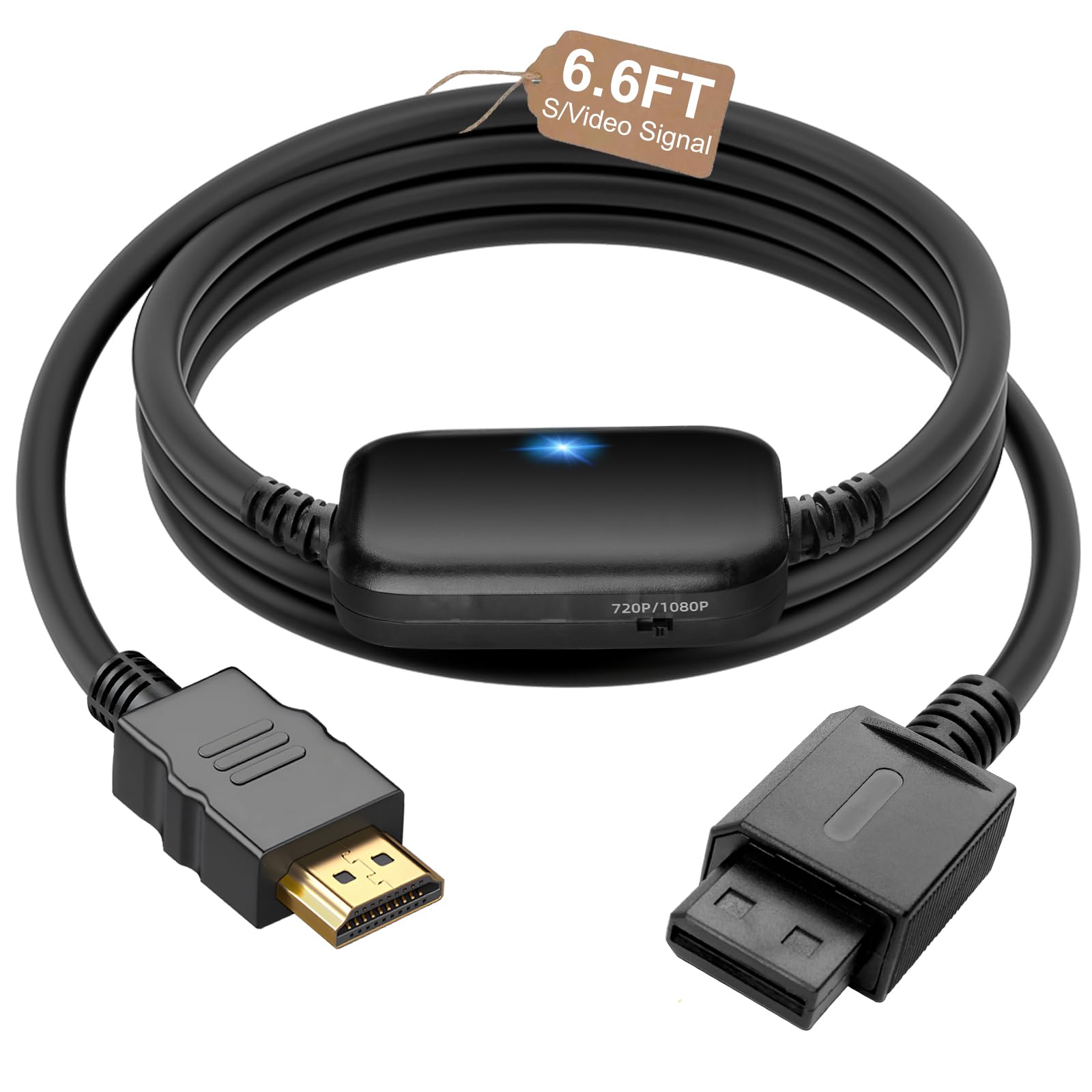 Photo 1 of Herfair Wii to HDMI Adapter Support 4:3/16:9 Aspect Display 6.6FT Wii HDMI Cable with 1080P/720P Switch Compatible with Nintendo Wii/Wii U for All Display Modes, Plug & Play