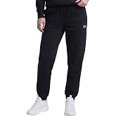 Champion Women's Powerblend Fleece Joggers, C Logo, Original Black, Large