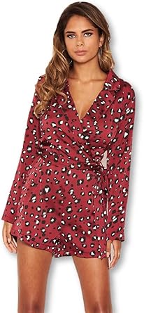 ax paris red leopard dress