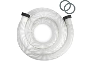 Conderyang 15ft 1 1/2" Pool Hose for Above Ground Pools Long Pool Pump Replacement Filter Hoses 1.5" EVA Swimming Pool Filter Hose for Filter Pumps, Saltwater Systems and Sand Filters (White)