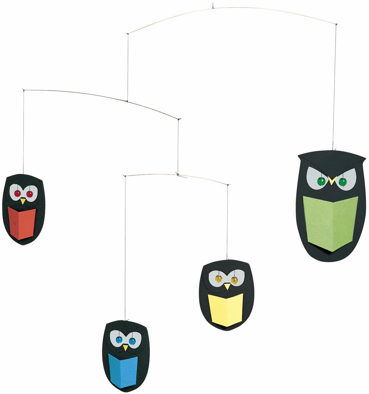 Flensted The Wisest Owls Mobile, Steel, Multi-Colour, 43 x 45 cm