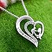 My Mother Gift from Daughter, Women's White Love Heart Pendant Necklace for Mom Mammy Mum Mama Mam Girls