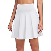 Knee Length Skorts Skirts for Women with Shorts High Waisted 20" Tennis Skirts Athletic Golf Skirt Workout Skort with Pockets