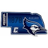 Rico Industries NCAA Creighton Bluejays State Shape Cut Pennant - Home and Living Room Décor - Soft Felt EZ to Hang