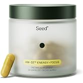 Seed AM-02 Energy + Focus - for Adults - 30-Day Supply with Jar | Caffeine-Free Energy Support - Fast-Acting &amp; Sustained Mental Energy for Up to 6 Hours - Ginseng Root Nootropic&deg;