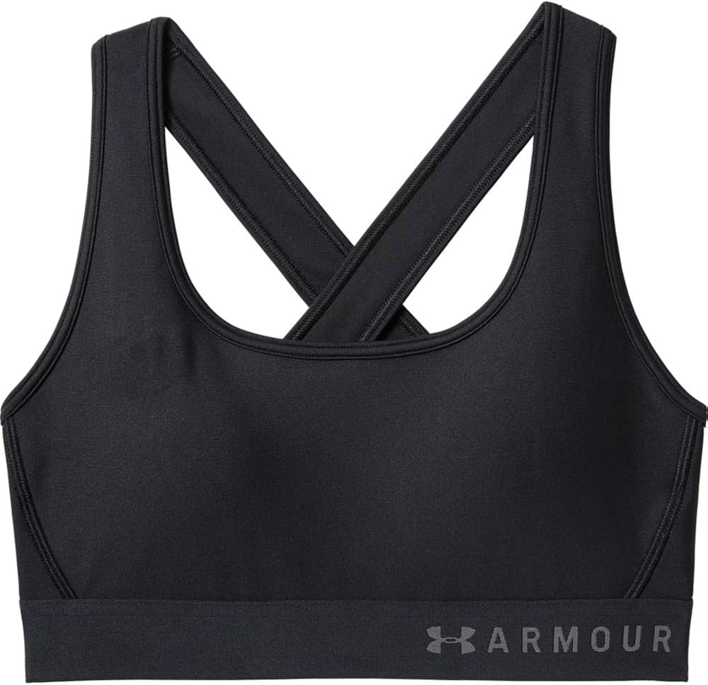 Under Armour Women's HeatGear Armour Mid Impact Crossback Sports Bra: Clothing