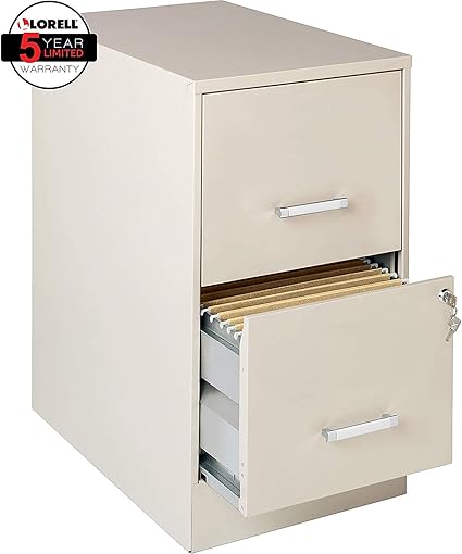 Amazon Com Lorell Office Dimensions 22 Deep 2 Drawer Letter Sized Metal File Cabinet Stone 16870 2 Units Sports Outdoors