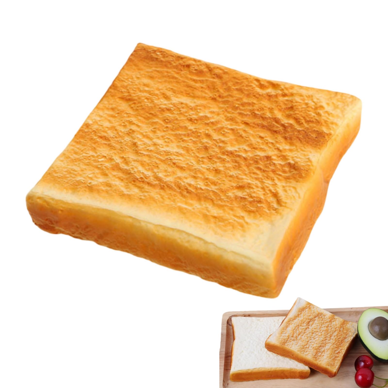 1 Pc Artificial Bread Fake Toast, Simulation Mini Food Display Realistic Model Prop For Kitchen Home Shop Pretend Party Christmas Halloween Holiday Photography Decoration (11.5cm)