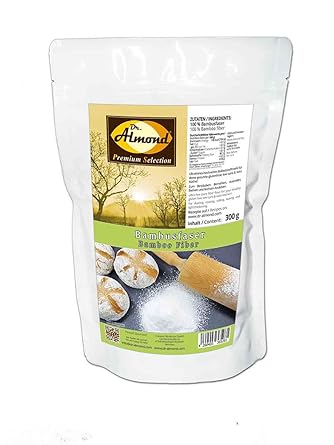 Dr. Almond Bambusfaser Ballaststoffmehl low carb glutenfrei paleo - Kartoffelfaser-Ersatz mit 0% Kohlenhydraten - Zum Backen,