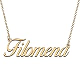 HUAN XUN Customized Custom Simple Any Name Necklace