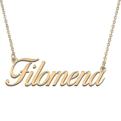 HUAN XUN Customized Custom Simple Any Name Necklace