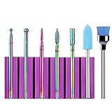 Broca Uñas,Homeet Broca para Manicura Torno para Uñas 7Pcs Juego Herramientas pa