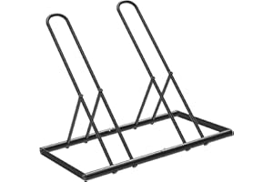 LING RUI 2 Bikes Floor Parking Rack Stand for Bicycle Garage, Heavy Duty Bike Storage Organizer Indoor/Outdoor for Mountain MTB Road Bike, Road and Kids Bike, Indoor Home Garage Storage