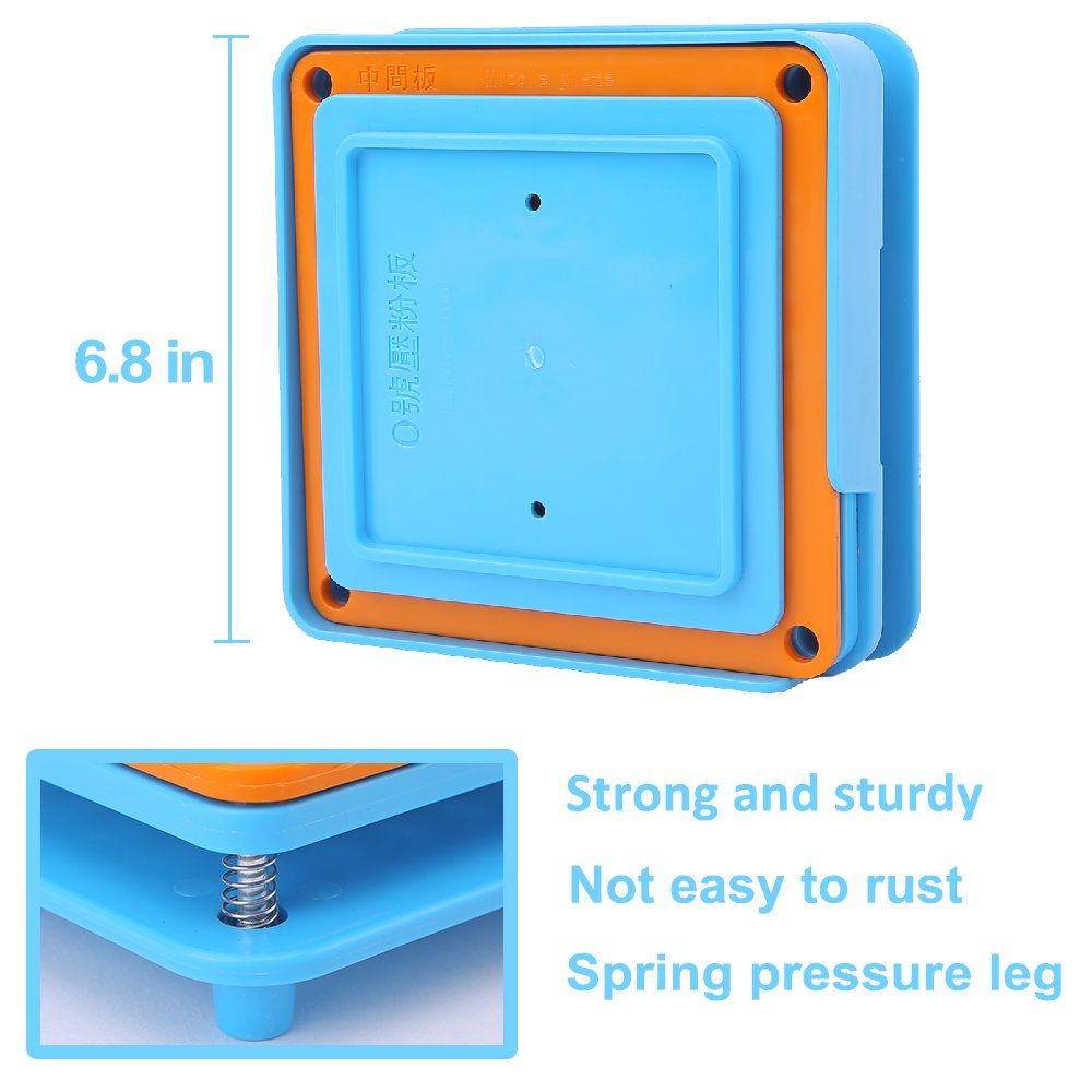100 Holes (0#) Capsule Holder Tray with Spreader Second Generation Filling Machine Tool Gelatin Veggie Capsules For Vitamins, Coffee Powder Herbs (Blue)