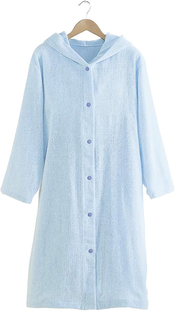 Amazon Co Jp バスローブ ママ 速乾 日本製 フード付き マタニティー 前開き アクアジョブ 吸水速乾バスローブ 軽い 出産祝い 敬老の日 ブルー ベビー マタニティ