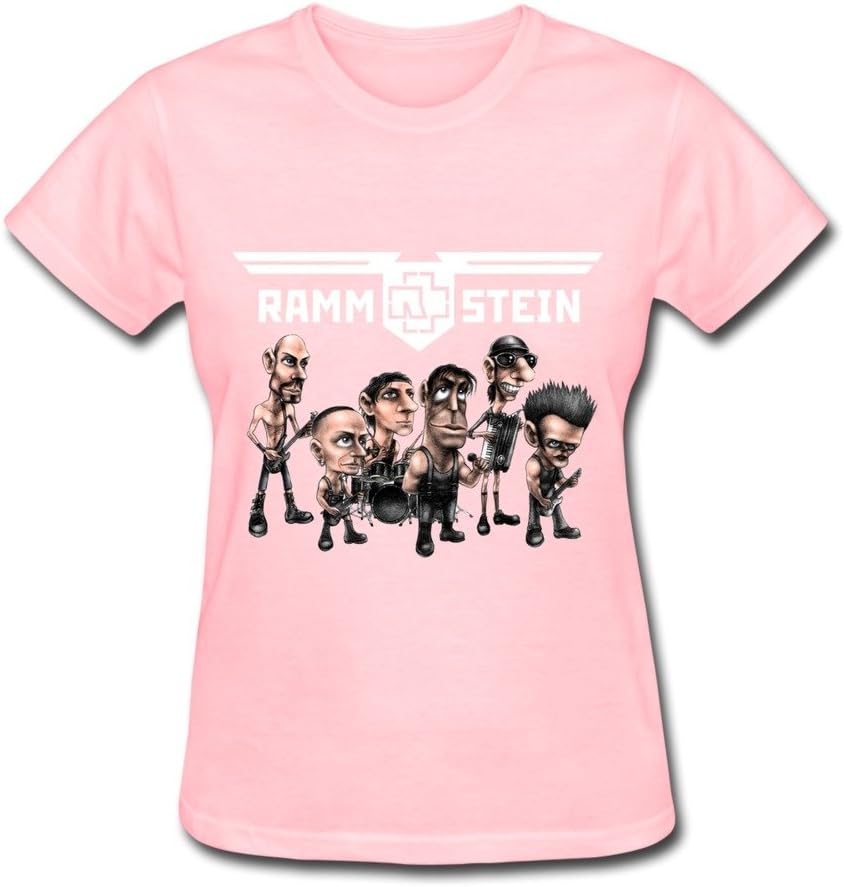 QMY Women's Rammstein T-Shirts Pink