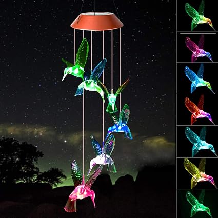 Amazon Com Shangtianfeng Red Color Hummingbird Gift Solar Wind Chimes Garden Gifts For Mom Birthday Gifts Gifts Grandma Birthday Gifts Mom Gifts From Daughter Birthday Gifts For Women Interesting Finds Garden