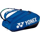 Yonex Pro Racquet Bag 12, Multi-Compartment 12-Racket Tennis Gear Travel Pack, Backpack Carry Straps/Grab Handle (BA924212)
