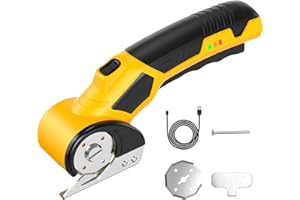 YIZHET Electric Cardboard Cutter, Electric Box Cutter with 4V 2000mAh Rechargeable Battery, 0.23inch Cutting Thickness for Cardboard, Boxes & Crafting, with Extra Blade