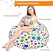 Stuffed Animal Storage Bean Bag - Kids Comfy Chair and Extra-Large Toy Organizer. Сover Only. Stuff, Zip and Sit. 38
