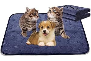 Qeils Washable Puppy Pads Whelping Reusable Pee Pads (2-Pack) 18"x24"Absorbent Leakproof Mat Puppy Litter Box, Potty, Home Travel or Crate Training Dog Wee Wee Pads