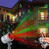 Christmas Projector Lights, MaLivent Waterproof Laser Lights with Red and Green Laser Light Galaxy Show Spotlight with RF Remote Indoor Outdoor for Xmas Holiday Party Landscape Decoration