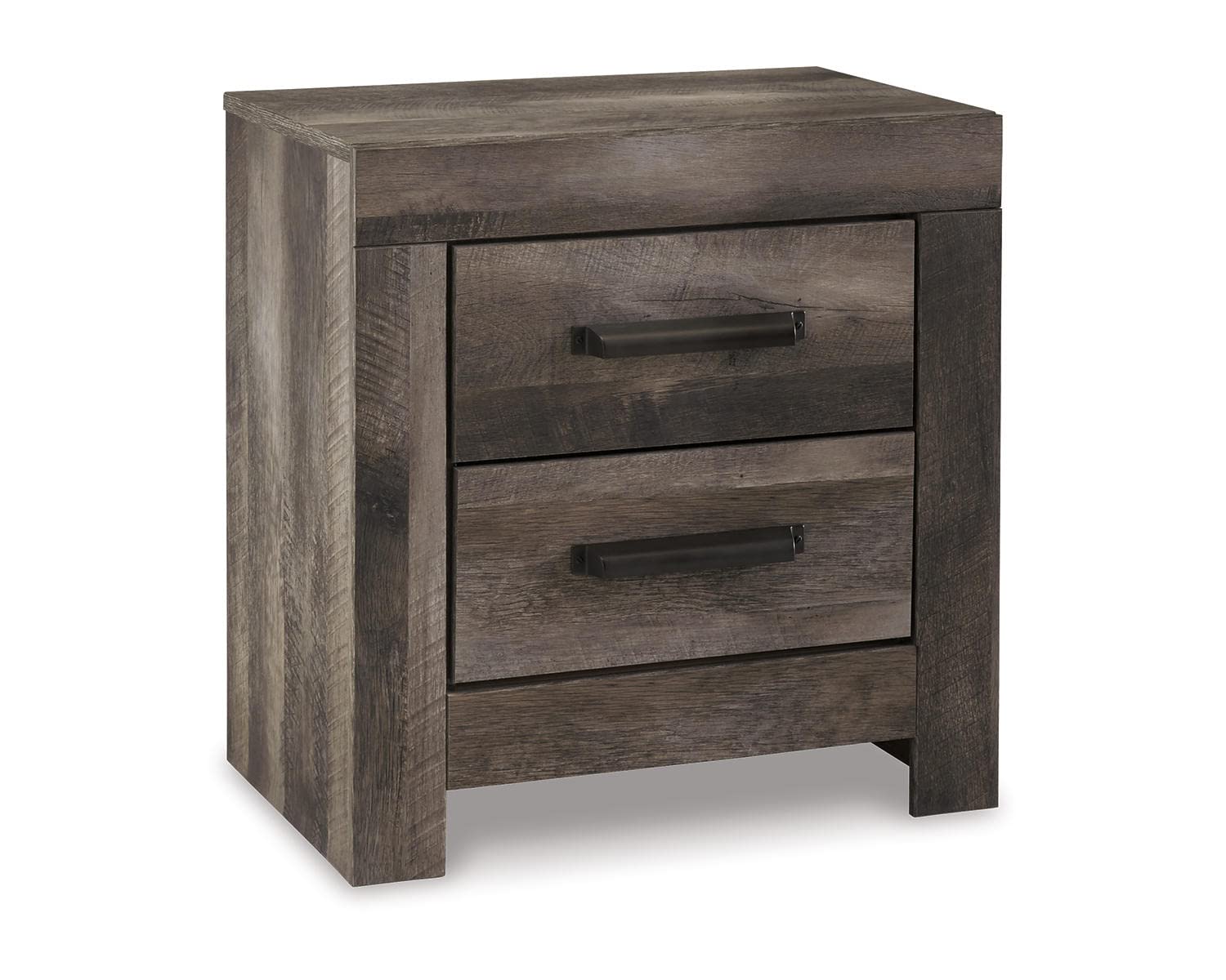 Signature Design by Ashley Wynnlow Rustic 2 Drawer Two Drawer Nightstand, 24.41" Tall, Weathered Gray Image Signature Design by Ashley Wynnlow Rustic 2 Drawer Two Drawer Nightstand, 24.41" Tall, Weathered Gray Image