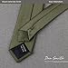 DAE2001 Dark Olive Green Fine Skinny Tie Matching Gift Box Set Checkered Poly SlimTie ST By Dan Smith