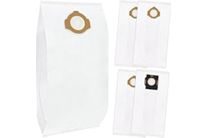 5 Pack 49-90-2016 Fleece Dust Bags Compatible for Milwau-kee 0960-20 & 0970-20 Cordless Wet/Dry Packout Vacuums, with 1 Pack 