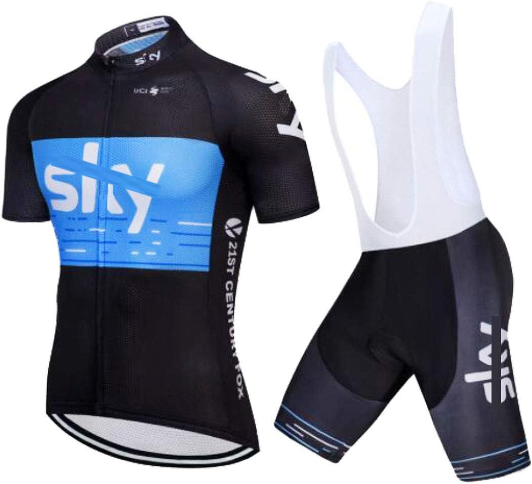 Set Maglia Ciclismo Uomo Maniche Corte + Pantaloncino - Wulibike - Kit Bici Strada Nero