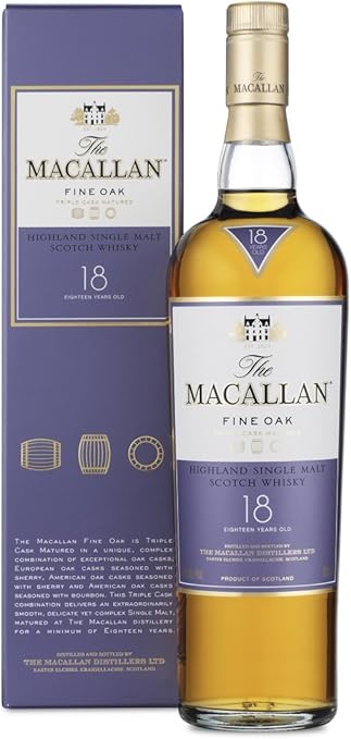 Macallan Fine Oak 18 Years Old Highland Single Malt Scotch Whisky 70 Cl Amazon Co Uk Grocery