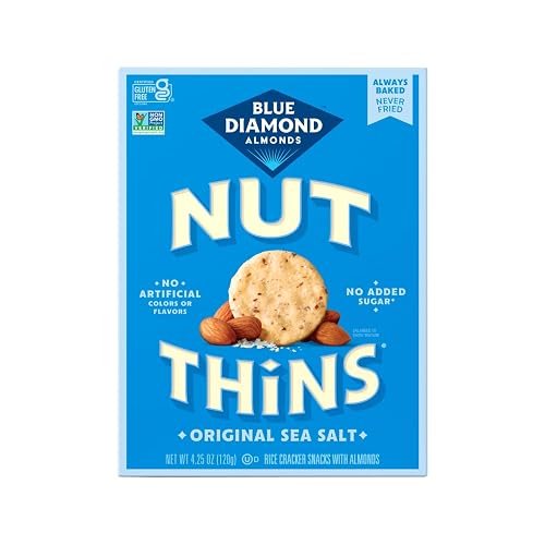 Blue Diamond Almonds, Gluten Free Cracker Crisps, Original Almond Flavored perfect for Snacking a...