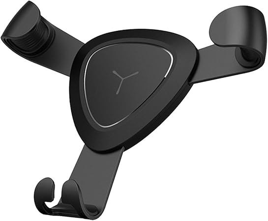 Amazon Yomosi 車載ホルダー 重力固定式 360度回転 角度調整可能 片手で1秒に簡単操作 エアコン吹き出し口 スマホホルダー Iphone Androidなど対応 ブラック 携帯電話ホルダー 車 バイク