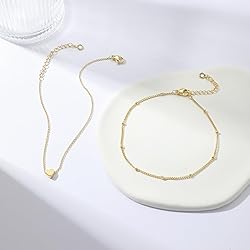 Rotnso Anklets for Women 14K Real Gold Plated Ankle