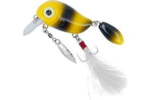 AQUAVEXIS Fishing Lures with Feather Hooks and spinnerbaits Shallow Deep Diving Swimbait Crankbait Fishing Wobble Multi Jointed Hard Baits for Bass Trout Freshwater and Saltwater