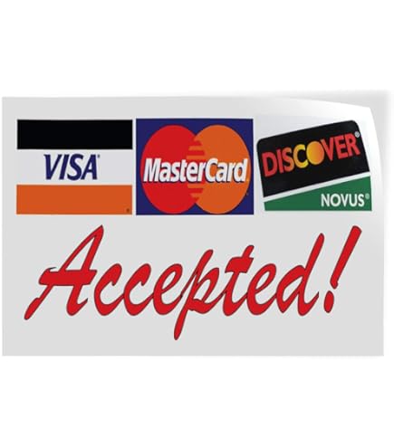 Amazon.com: We Accept Visa MasterCard American Express AMEX