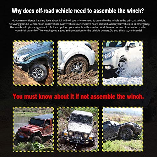 Seilwinde mit kabelloser Fernbedienung 12 V Handseilwinde ElektrischFlaschenzug 1818 kg – Bild 4