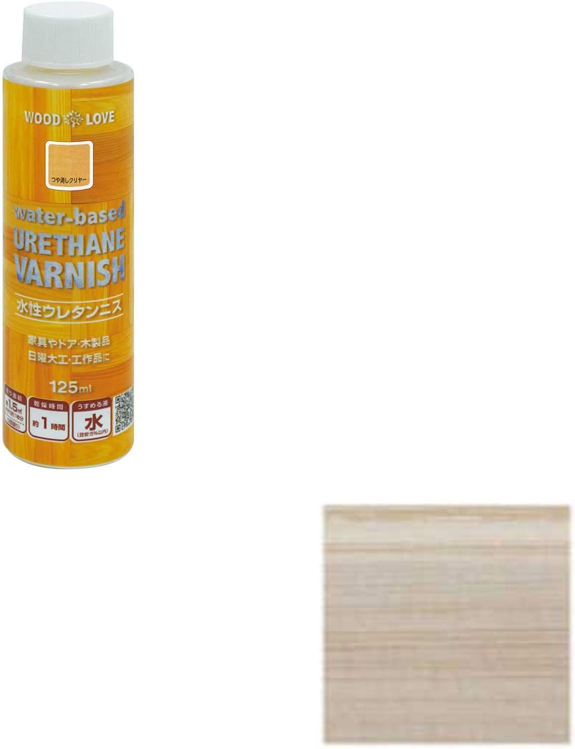 Amazon ニッペ Wood Love 水性ウレタンニス つや消しクリヤー 125ml ニス