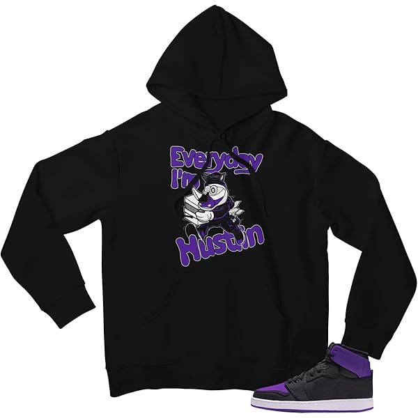 jordan purple and black hoodie