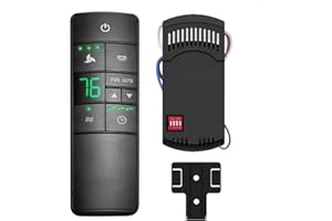 FEKOTS Hampton Bay Universal Ceiling Fan Thermostatic Remote Control Kit with Wall Holder for Hunter Home Decor Harbor Breeze，3-Speed Light Dimmer Timer Replacement for HD3 TR222A 98108 98130 98101 98131