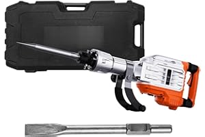 Uargd Electric Demolition Jack Hammer, 3500W Concrete Breaker with 1900 BPM, Heavy-Duty Design, Includes 2 Chisels, Gloves, a