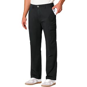 UIQUR Mens Cargo Pants Casual Pants Hiking Pants Twill Relaxed Fit Stretch Tactical Pants with 6 Pockets