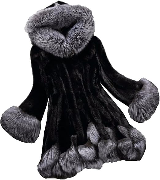 Amazon Sebles レディース コート ファーコート フード付き フワフワ エレガント フェイクファー コート ジャケット 通販