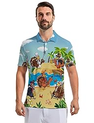 Xdceu Funny Golf Shirts for Men - Thanksgiving Golf