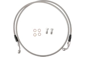 Hihaha 59" Hydraulic Front Brake Line Kit for 16Inch Handlebar Hydraulic Brake Line for Harley Davidson Touring 1997-2013 Sil