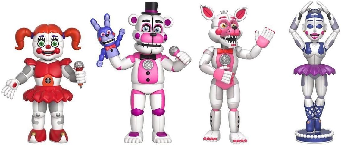 Simply Silver Figures - Five Nights At Freddy's Sister Location 4-Pack Set 2" Vinyl Action Figures