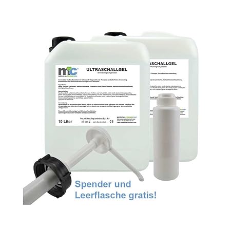 Ultraschallgel 2x 10 kg Kanister mit gratis Pumpe und Leerflasche